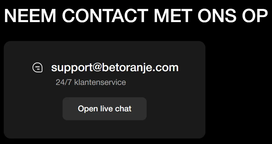 Betoranje Casino Klantenservice